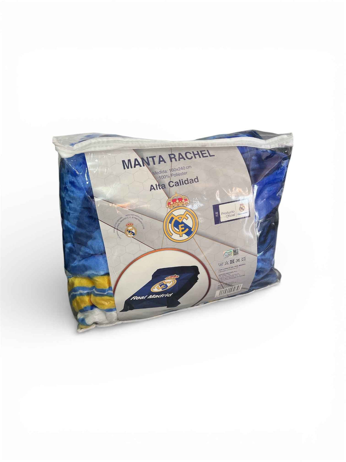 Manta Real Madrid Rachel 160x240cm – 100% Poliéster Oficial