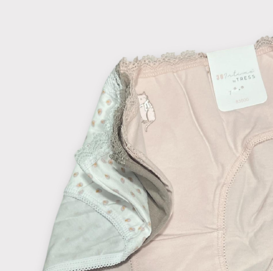 Braguitas clásicas algodón (pack de 3 unidades)by tress