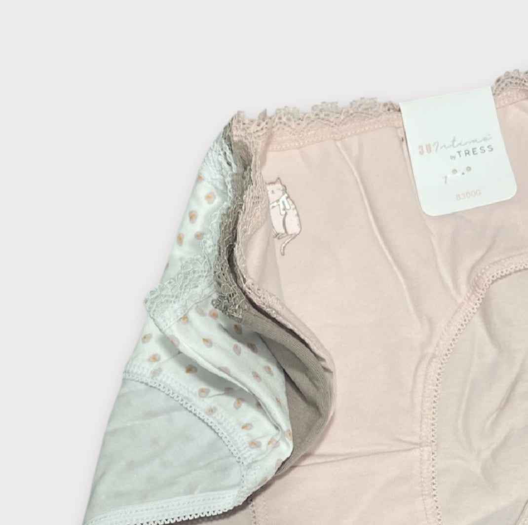 Braguitas Clásicas Algodón Niña Pack 3 Unidades – Estampados Infantiles