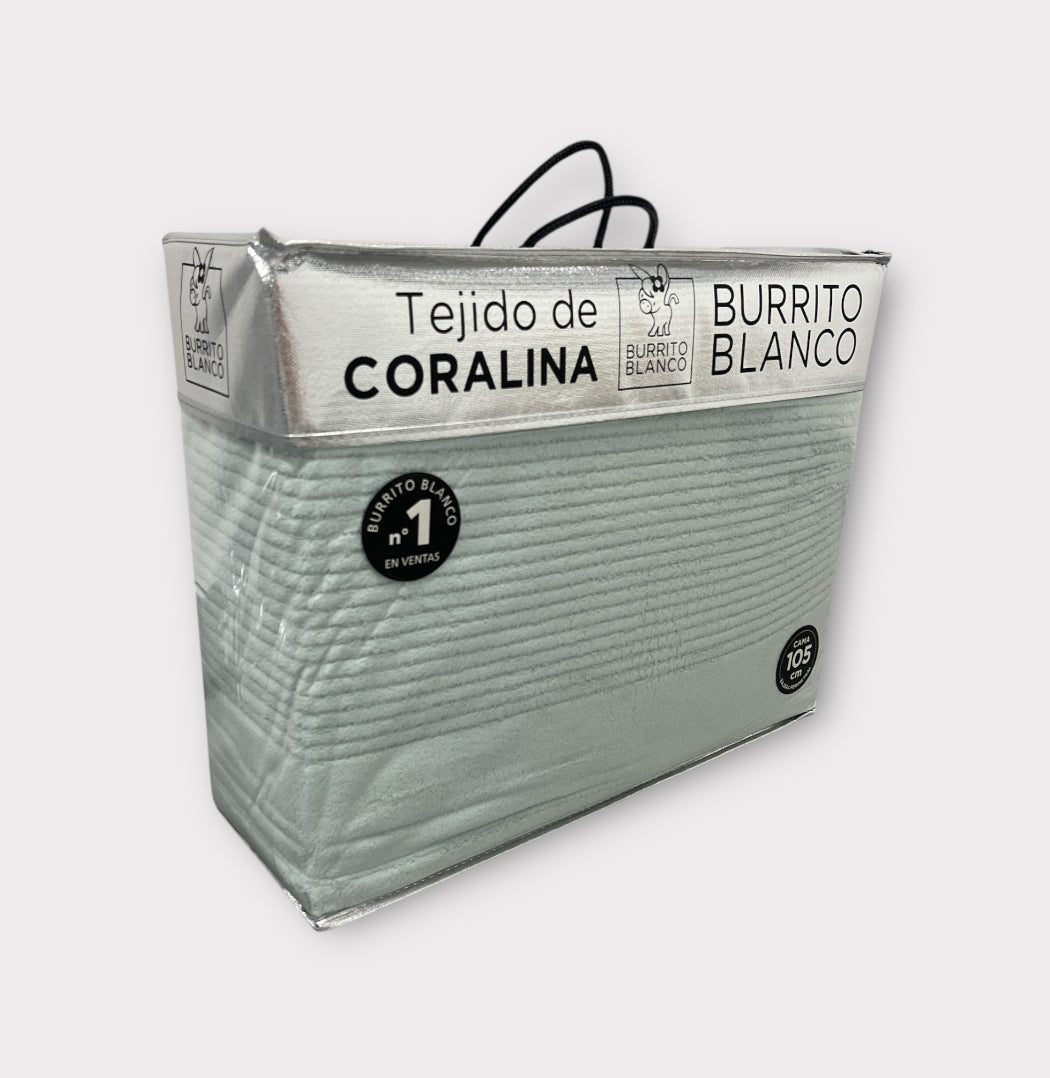 Sábanas de Coralina Burrito Blanco 180cm