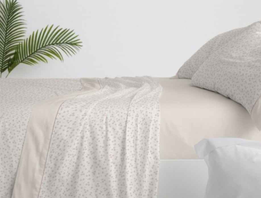 Juego de Sábanas de Verano Burrito Blanco 150/160cm con 2 Fundas de Almohada