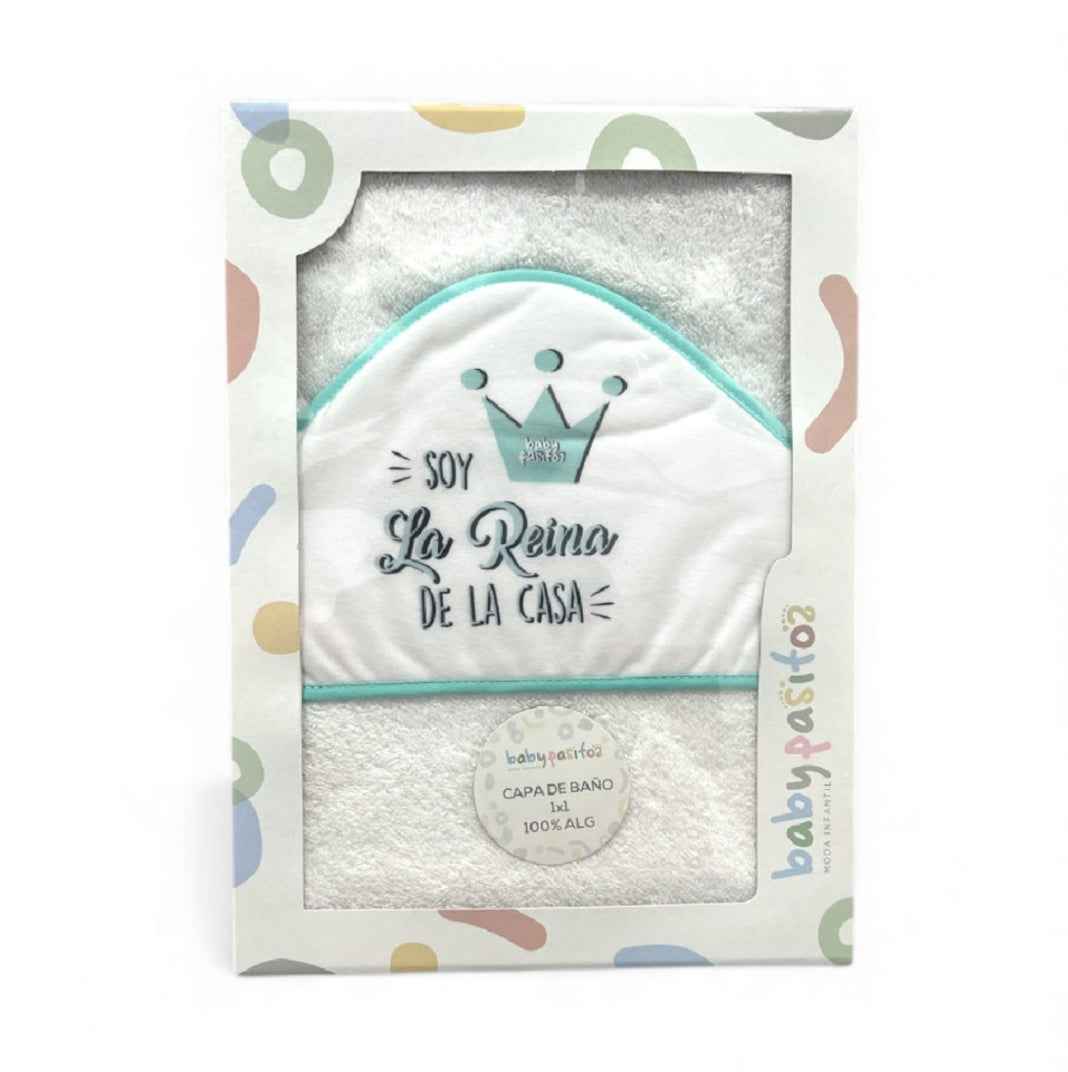 Capa de baño frases 100%algodon 1x1