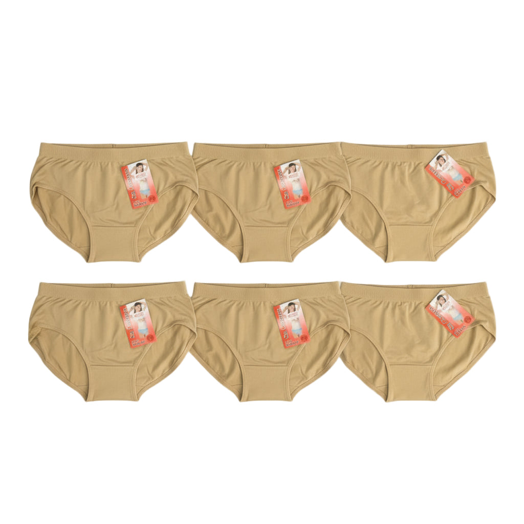 Braguita licra niña sin costuras STV puntos (pack de 6 unidades) talla 2A a 16A