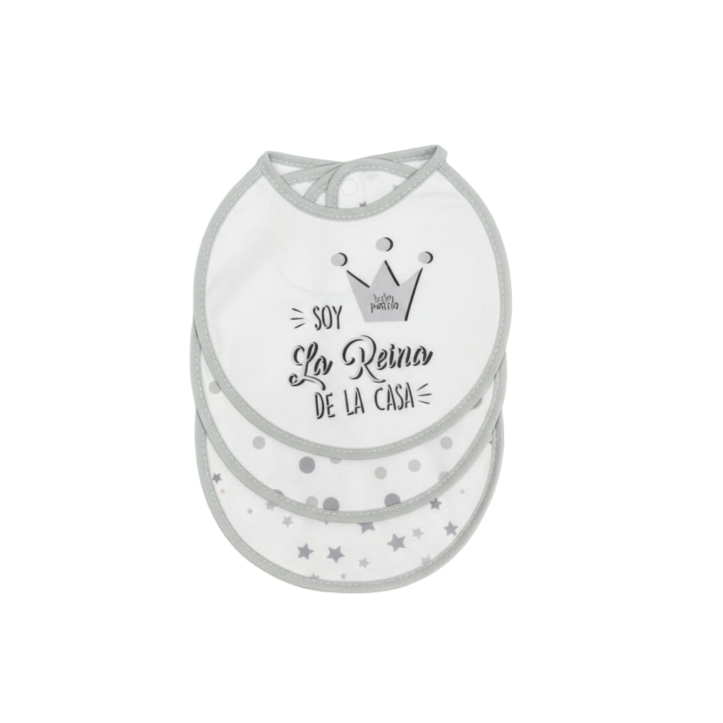 Babero plastificado (pack de 3 unidades) 20x20