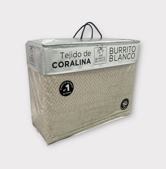 Sábanas de Coralina Burrito Blanco 160cm