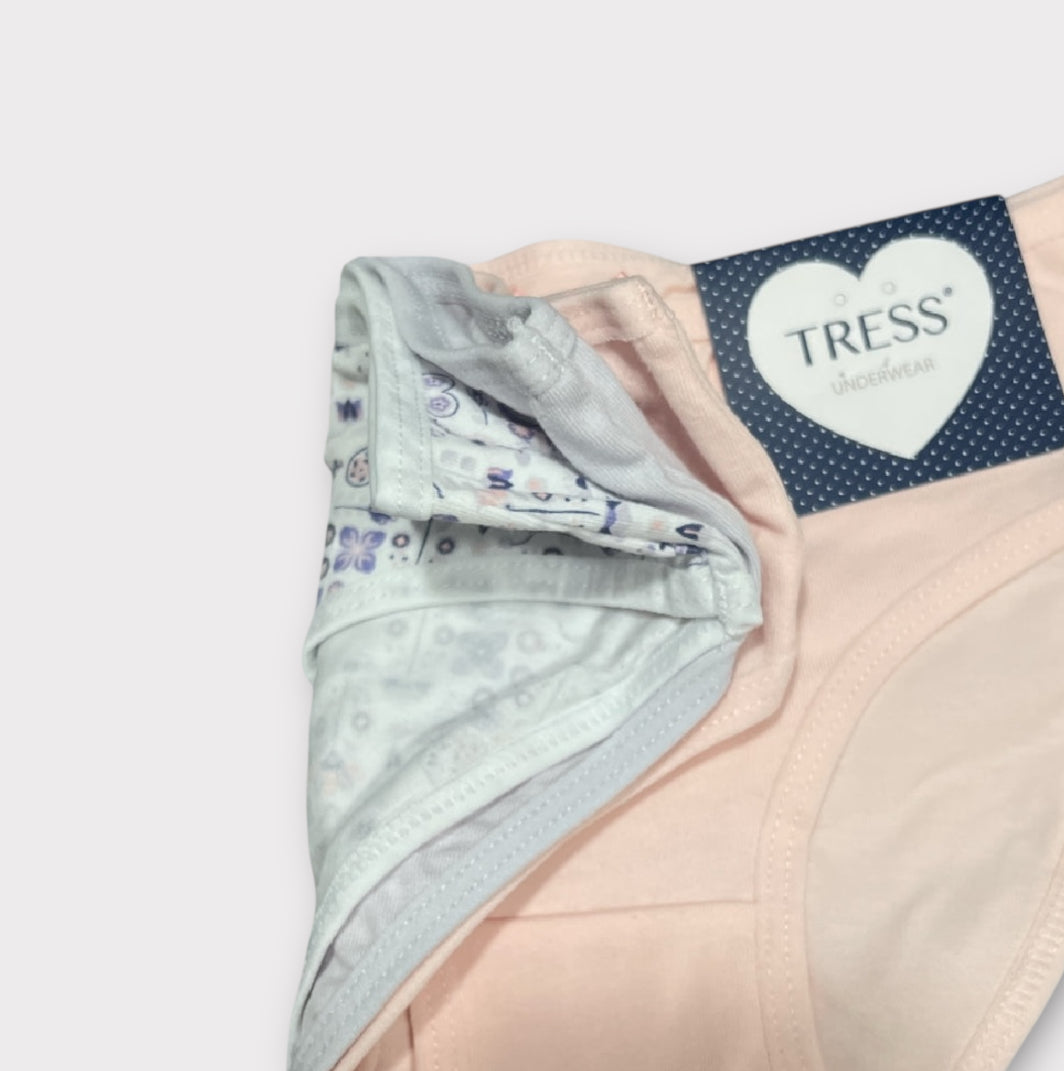 Braguitas algodón niña (pack de 3 unidades)talla 1A a 6A
