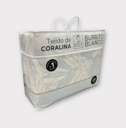 Sábanas de coralina Burrito blanco 150cm