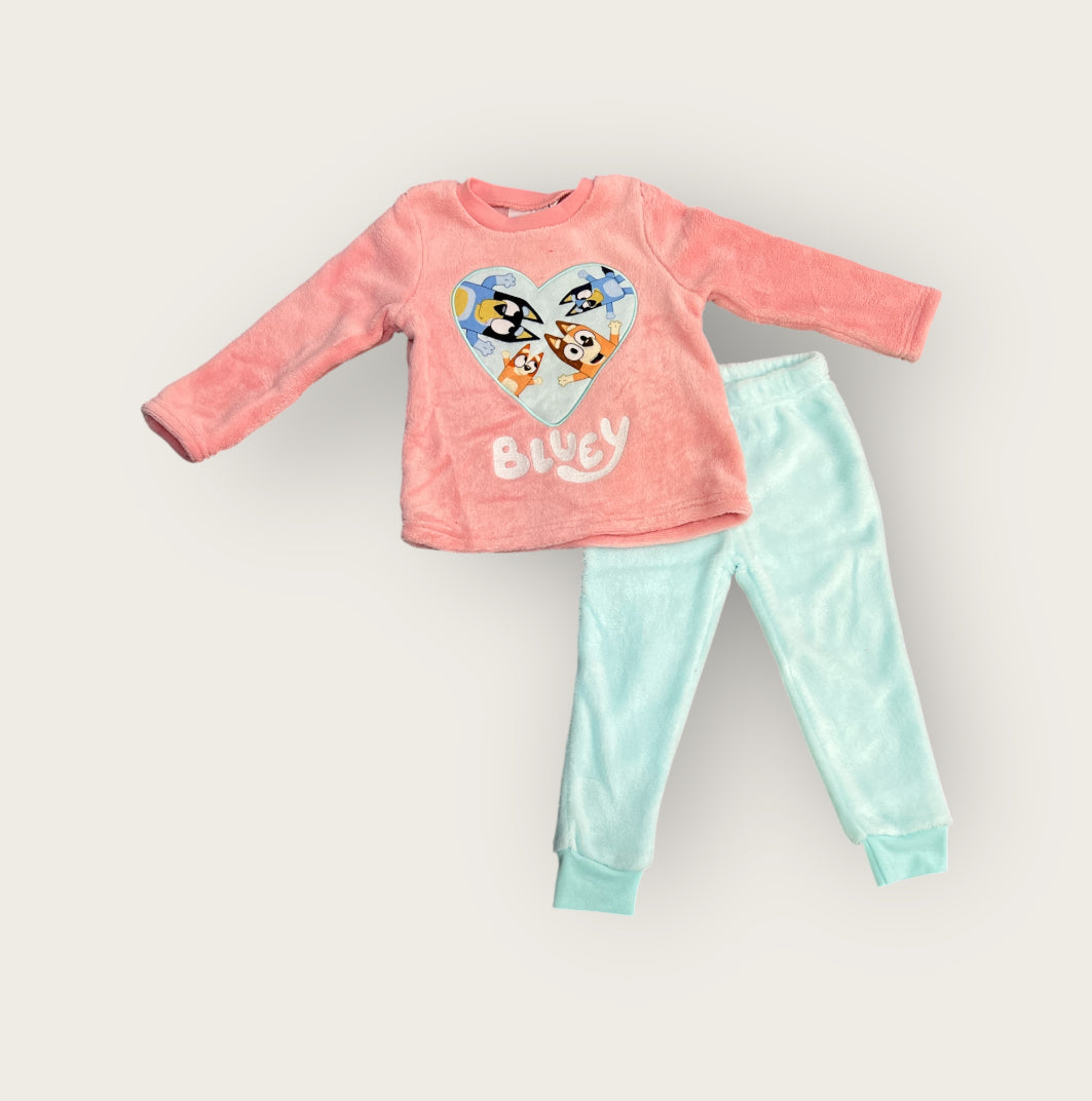 Pijama de coralina bluey infantil