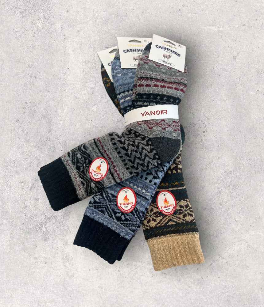 Calcetines térmicos de lana yanoir cashmere (pack de 3 pares)H