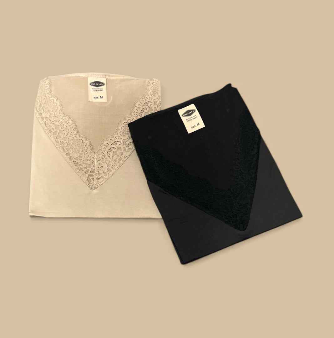 Camiseta térmica con encaje