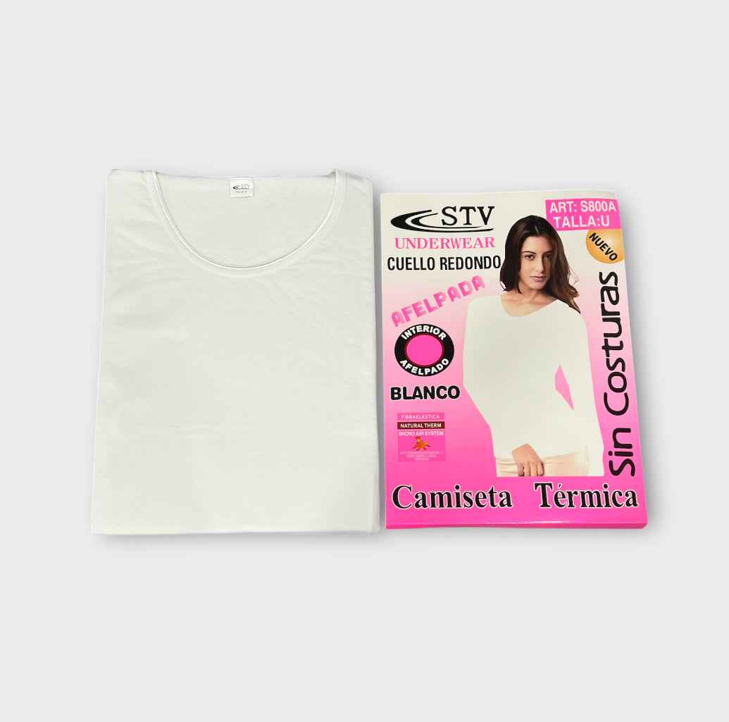 Camiseta térmica stv sin costuras interior afelpado mujer