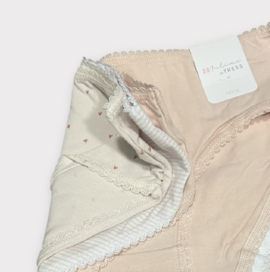 Braguitas algodón niña (pack de 3 unidades) talla 8A a 14A