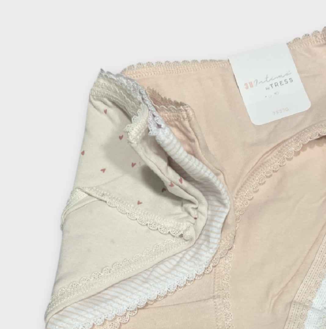 Braguitas algodón niña (pack de 3 unidades) talla 8A a 14A
