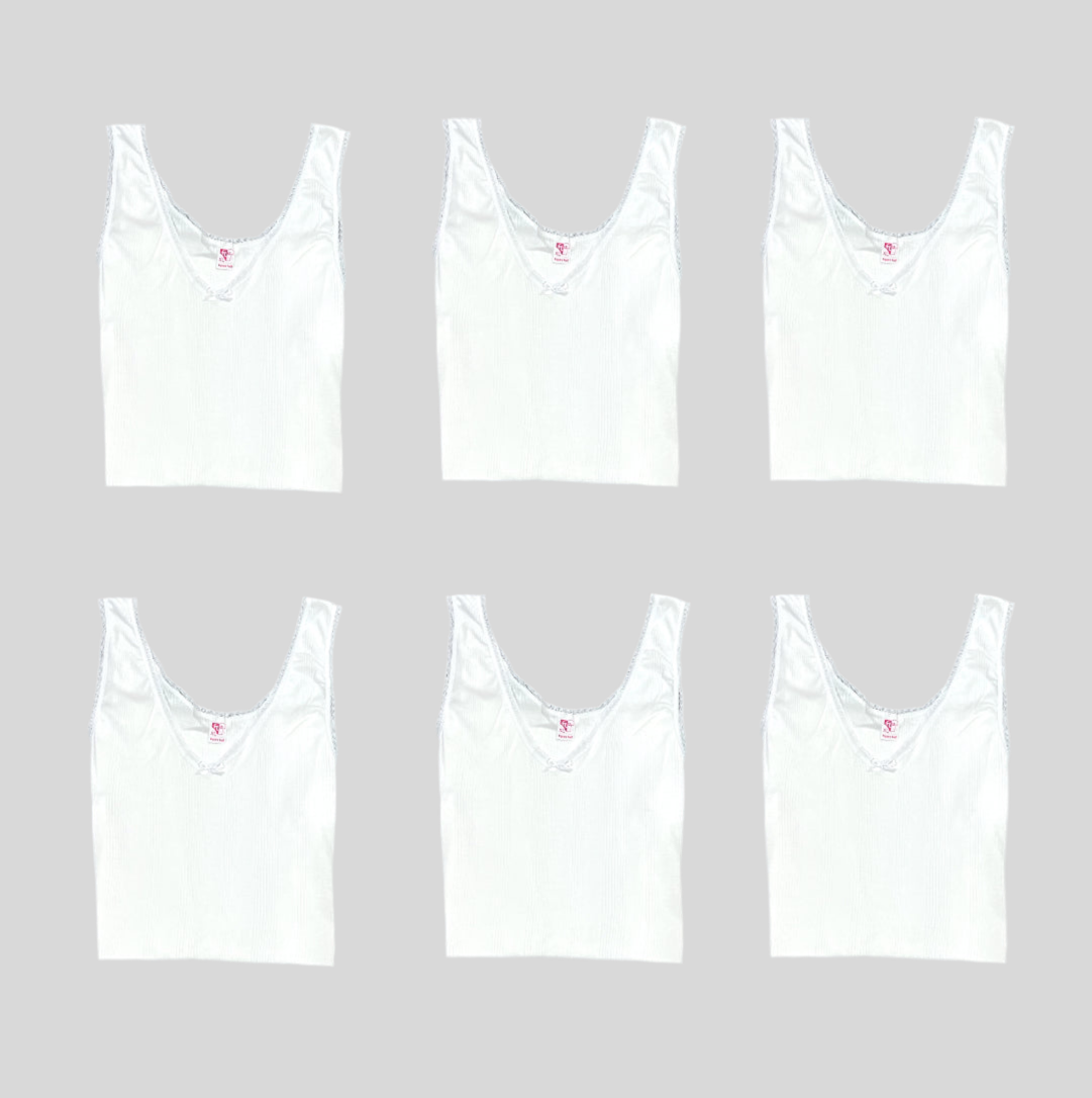 Camisetas interior de tirantes mujer algodón (pack de 6 unidades)