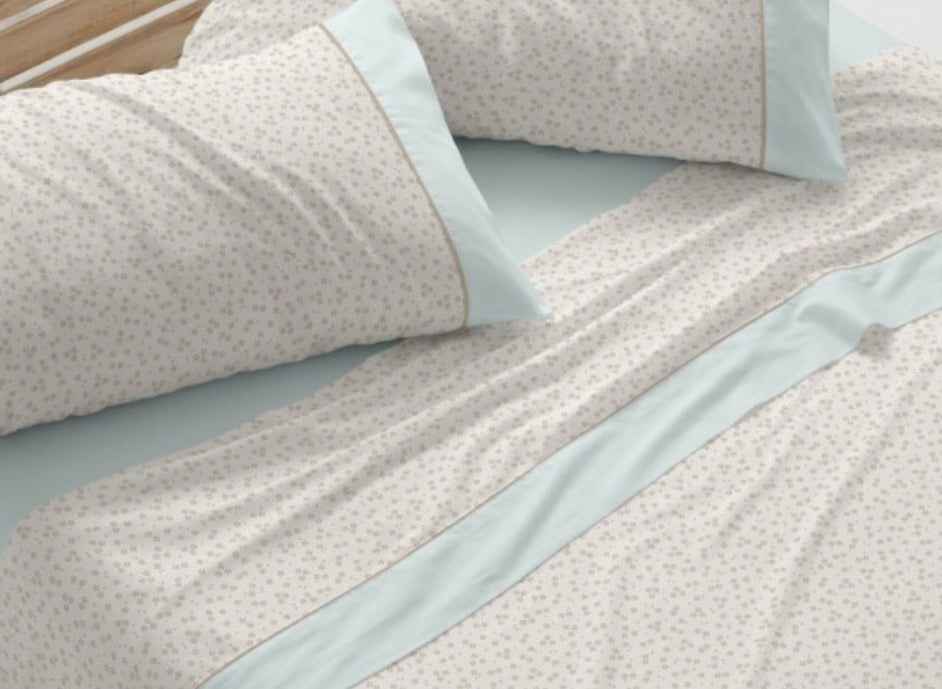 Juego de Sábanas de Verano Burrito Blanco 150cm – 50% Algodón