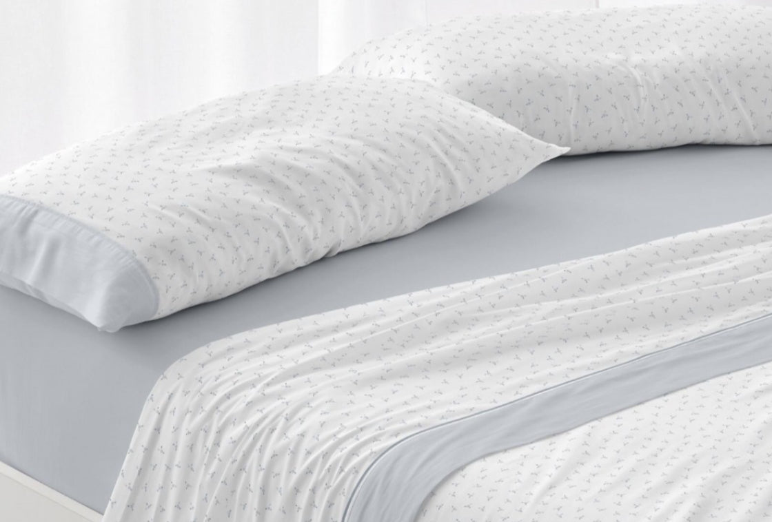 Juego de Sábana Franela Burrito Blanco 150cm