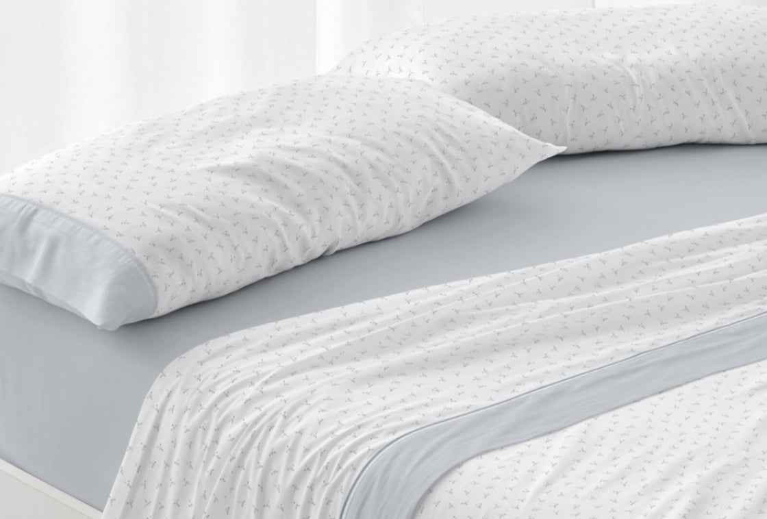 Juego de Sábana Franela Burrito Blanco 150cm