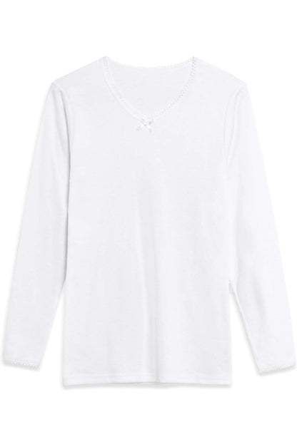 Camiseta manga larga interior algodón Marcha mujer ( pack de 6 unidades)