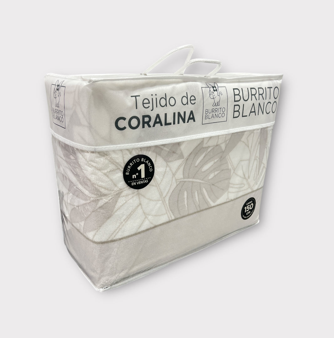 Sábanas de Coralina Burrito Blanco 105cm