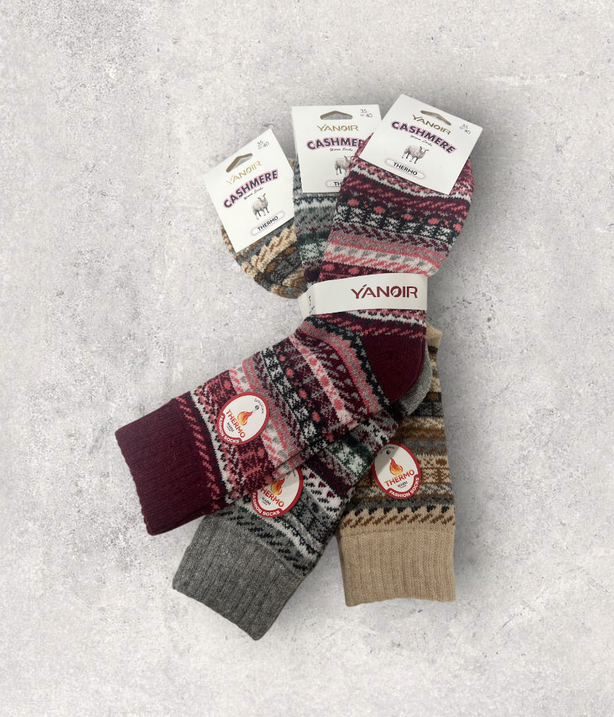 Calcetines térmicos de lana  yanoir cashmere (Pack de 3 pares)