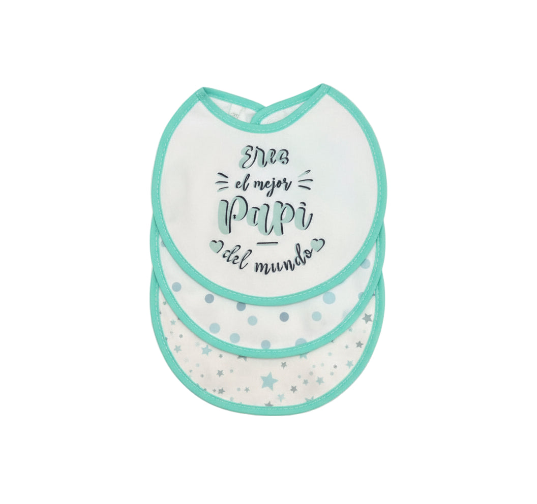 Babero plastificado (pack de 3 unidades) 20x20