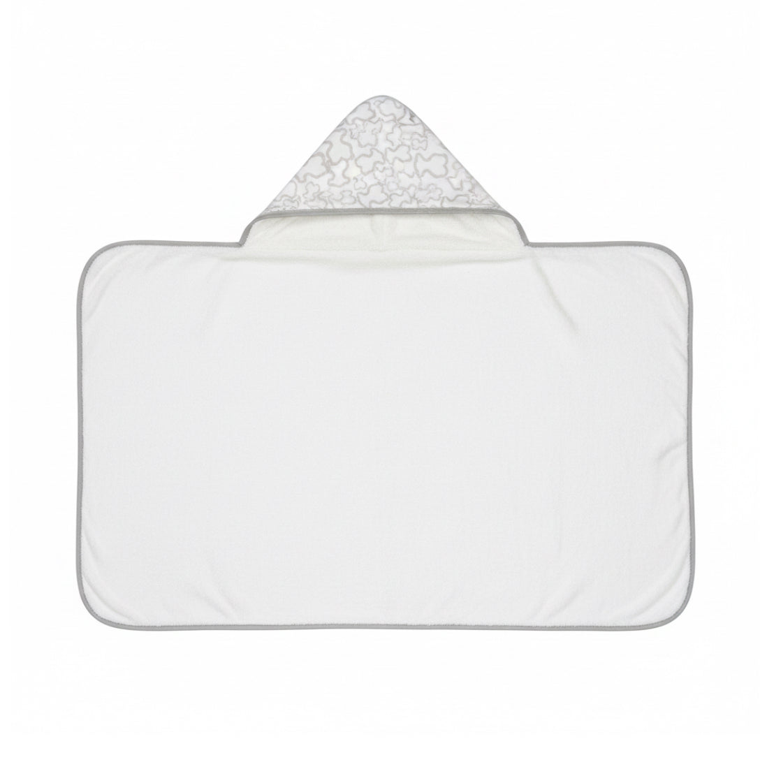 Capa de Baño Bebé con Capucha 100% Algodón – Estampado Ositos