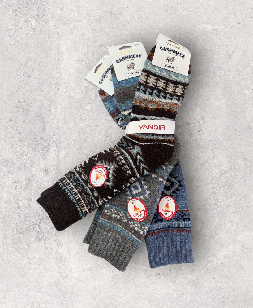 Calcetines térmicos de lana yanoir cashmere (pack de 3 pares)H