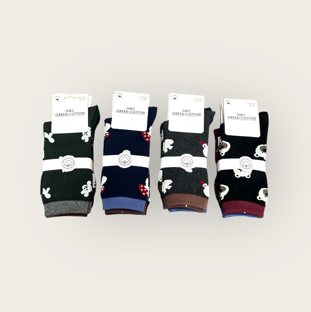 Calcetines medio de algodón 35/40 ( pack de 12 pares)