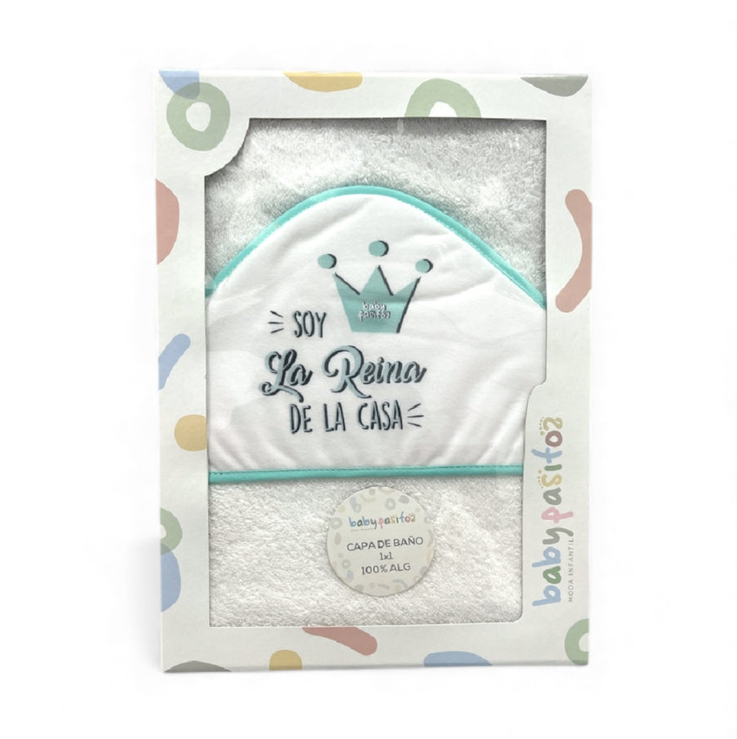 Capa de baño frases 100%algodon 1x1