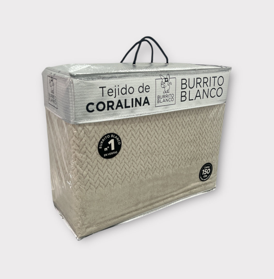Sábanas de Coralina Burrito Blanco 135 cm