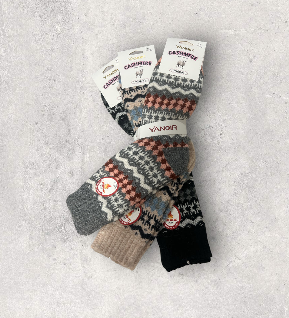 Calcetines térmicos de lana  yanoir cashmere (Pack de 3 pares)