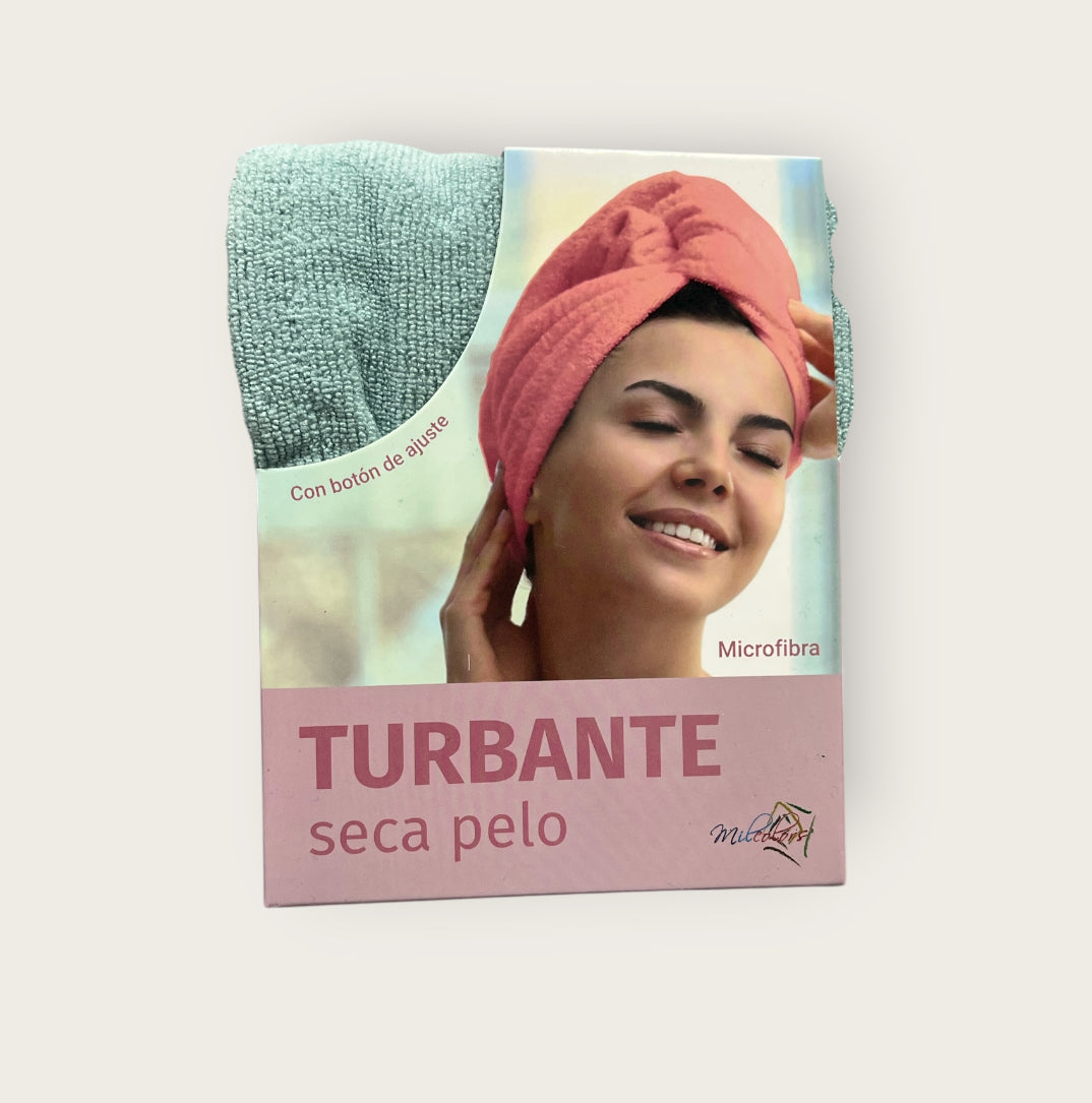 Toalla turbante para el secado del cabello