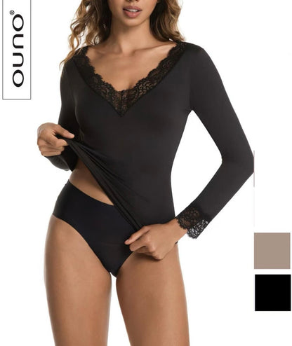 Camiseta térmica con encaje