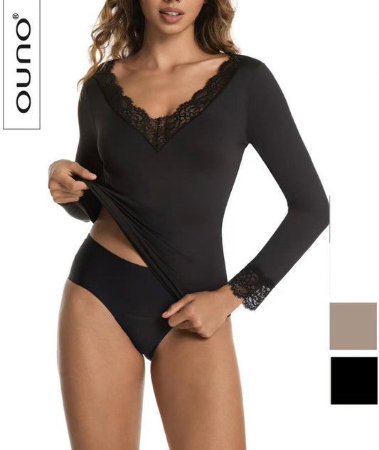Camiseta térmica con encaje