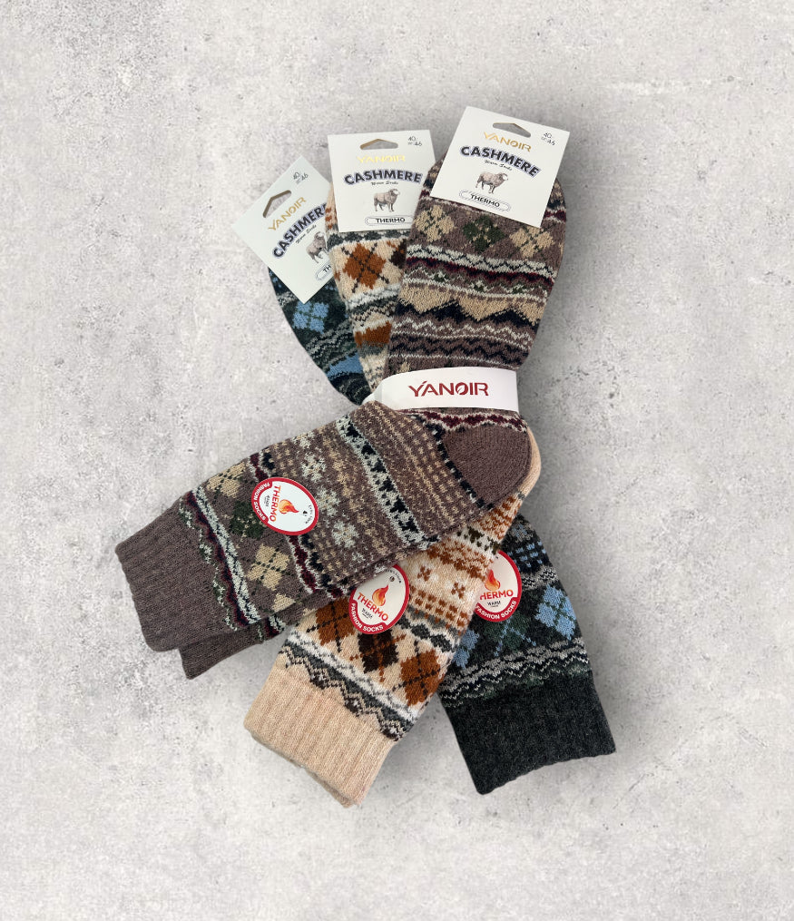 Calcetines térmicos de lana yanoir cashmere (pack de 3 pares)H