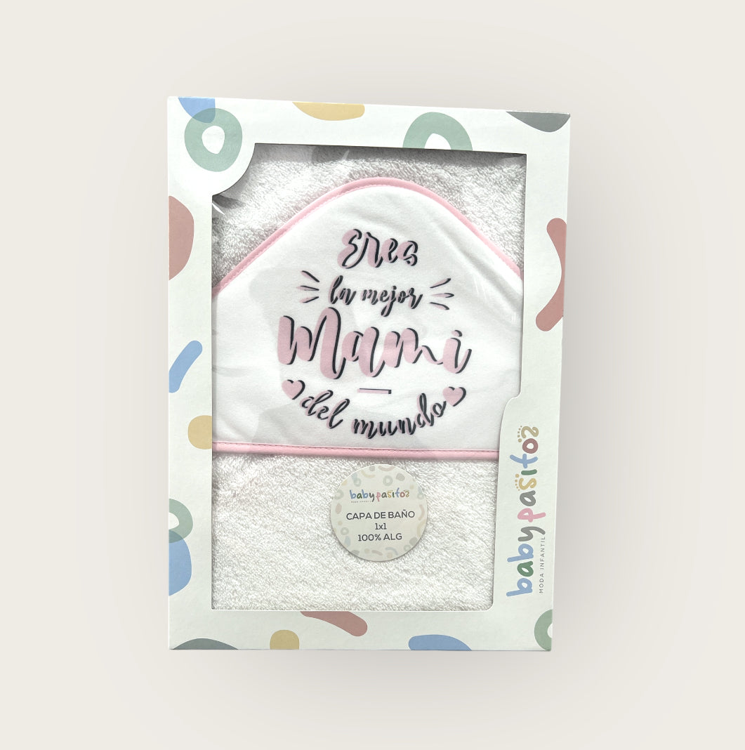 Capa de baño frases 100%algodon 1x1