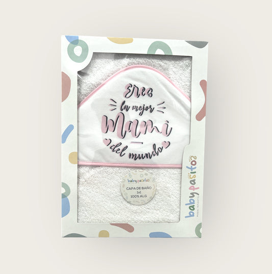 Capa de baño frases 100%algodon 1x1