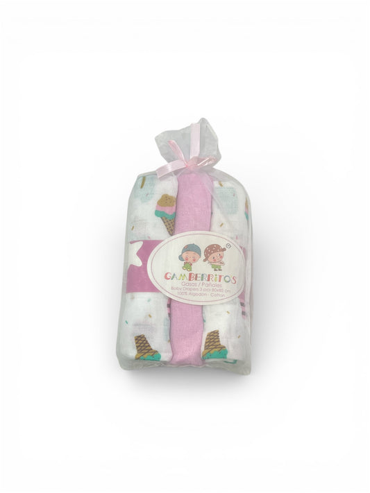 Gasas Gamberritos – Pack 3 unidades (80 x 80 cm)