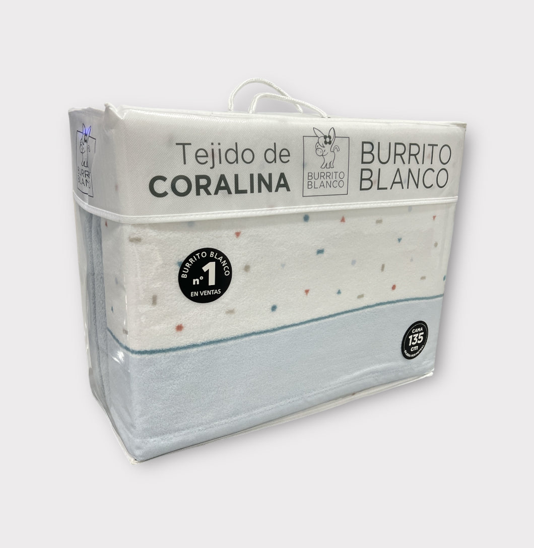 Sábanas de Coralina Burrito Blanco 135 cm
