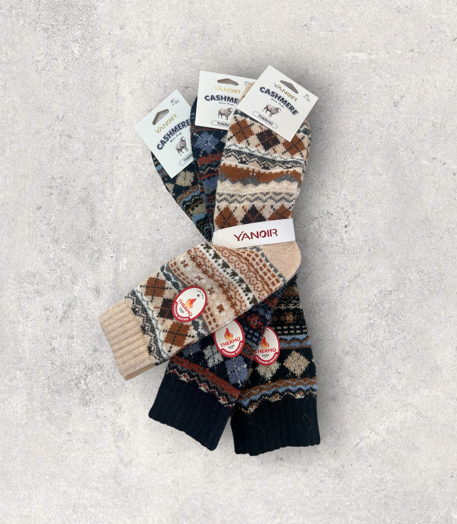 Calcetines térmicos de lana yanoir cashmere (pack de 3 pares)H