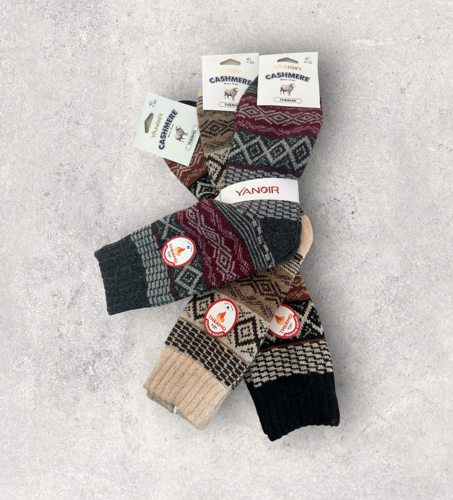 Calcetines térmicos de lana yanoir cashmere (pack de 3 pares)H