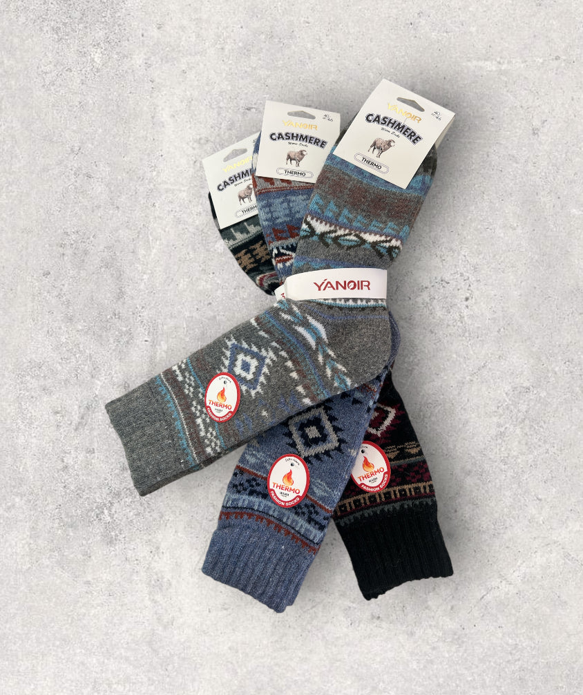 Calcetines térmicos de lana yanoir cashmere (pack de 3 pares)H