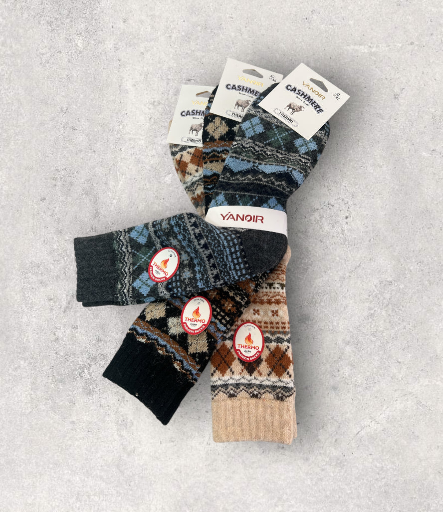 Calcetines térmicos de lana yanoir cashmere (pack de 3 pares)H