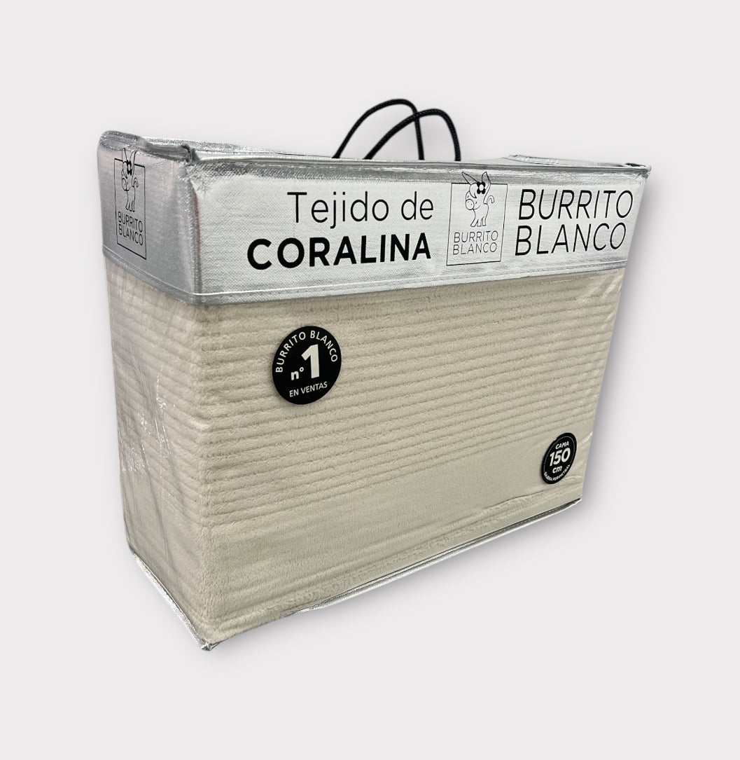 Sábanas de coralina Burrito blanco 150cm