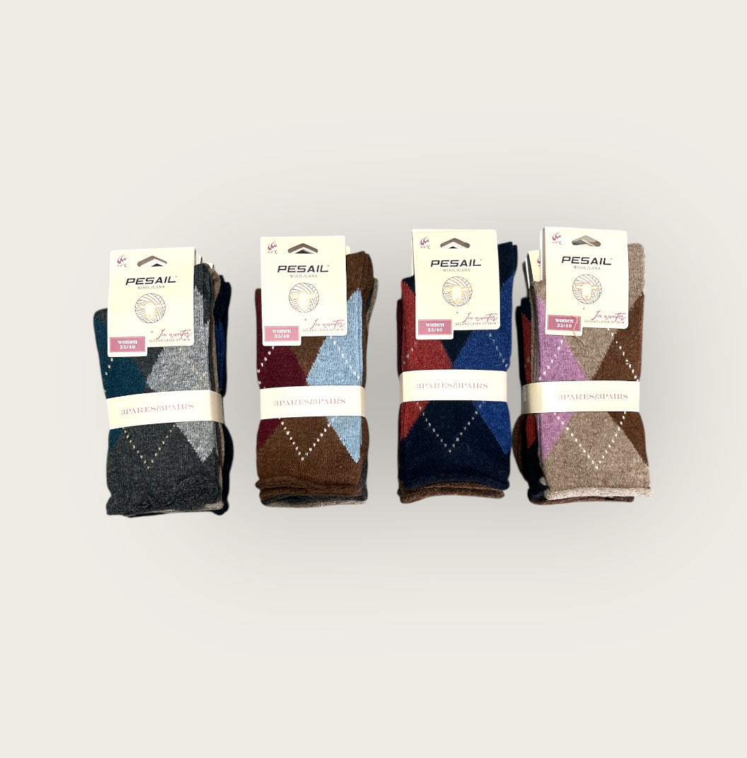 Calcetines térmicos de lana SIN PUÑO persail( pack de 12 pares )