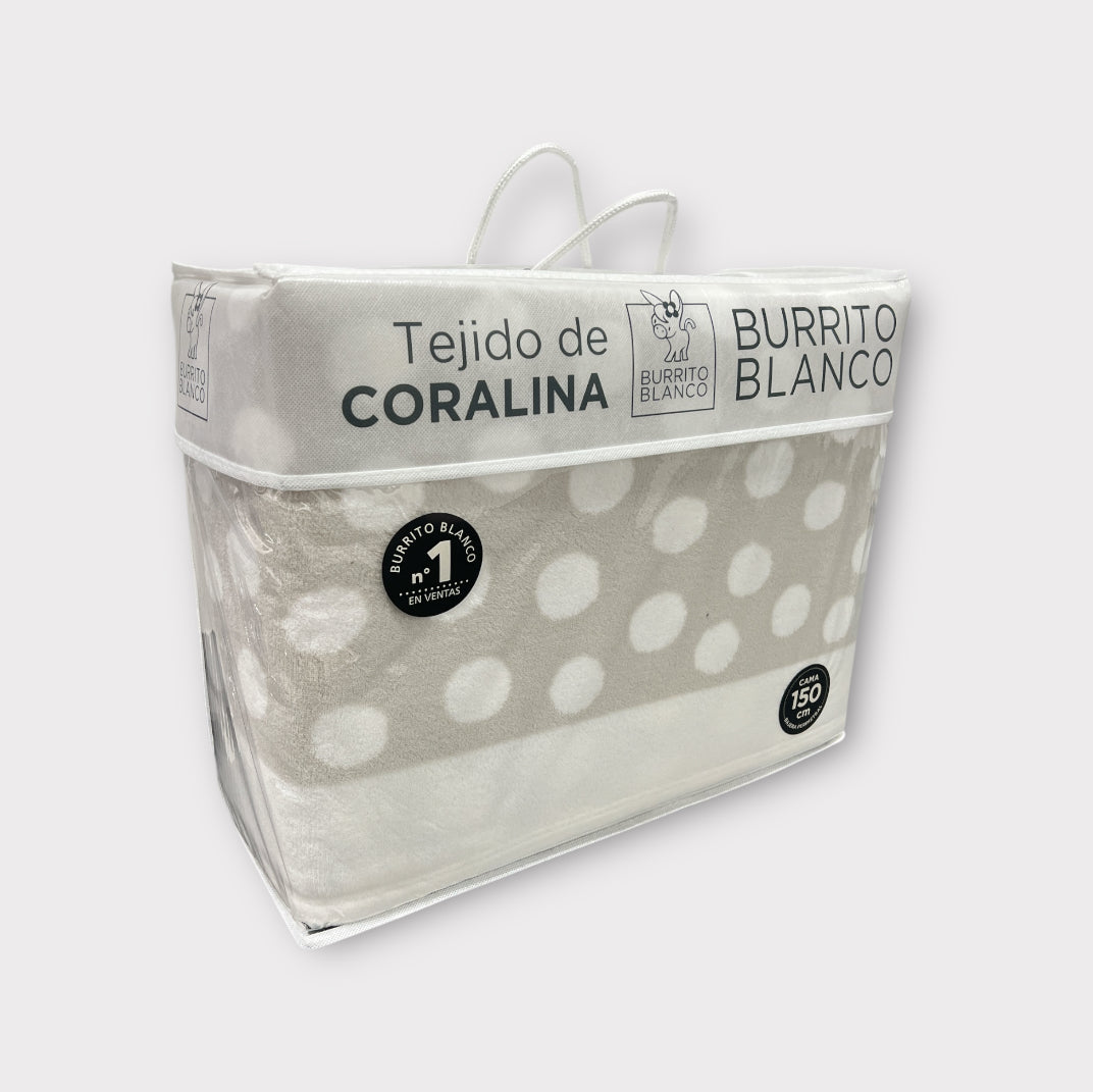 Sábanas de Coralina Burrito Blanco 180cm
