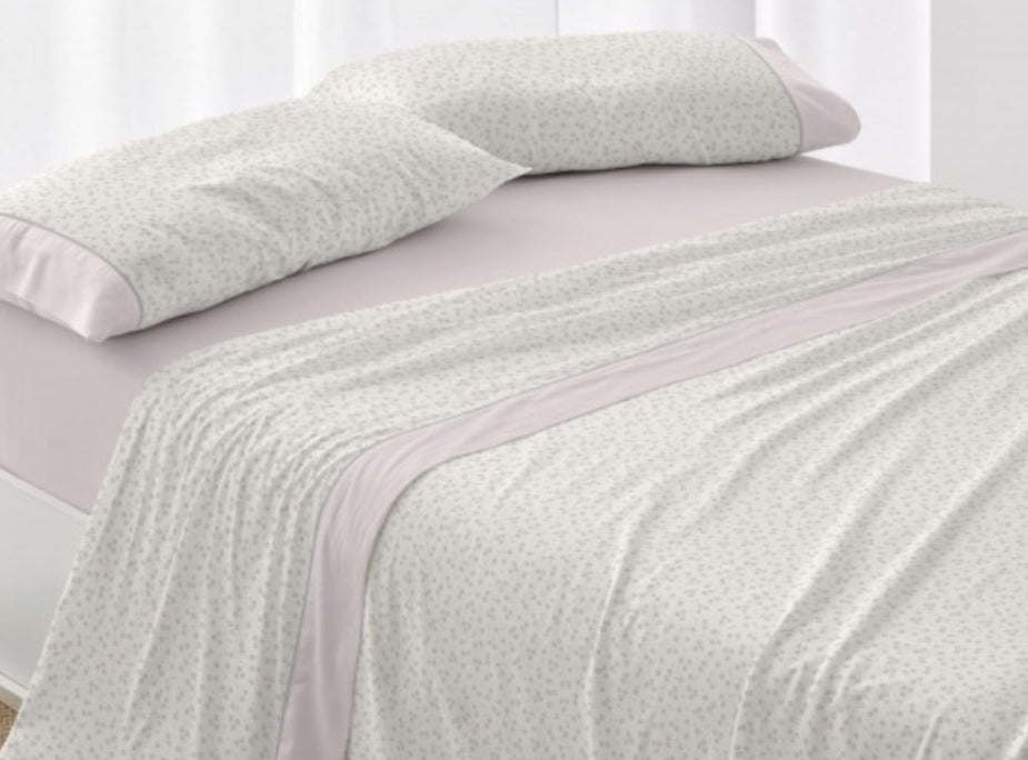 Juego de Sábanas de Verano Burrito Blanco 150/160cm con 2 Fundas de Almohada