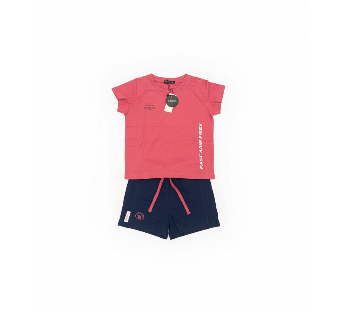 Pijama Niño TRESS | Camiseta + Short "Fast and Free"