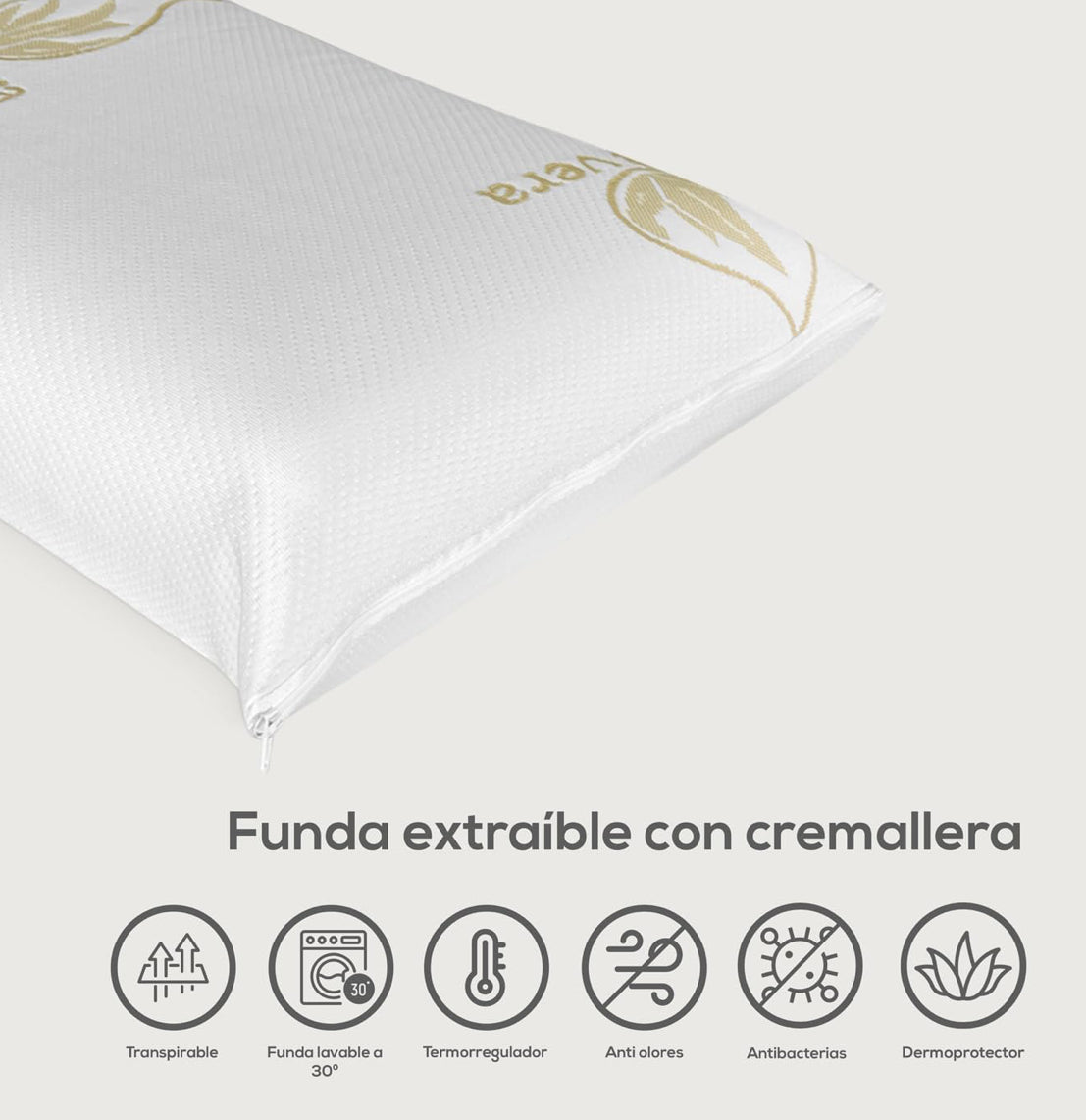 Almohada viscoelastica aloe vera