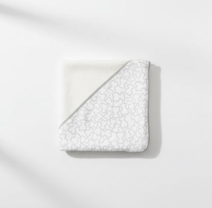 Capa de Baño Bebé con Capucha 100% Algodón – Estampado Ositos